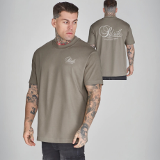  Siksilk Khaki Graphic T-Shirt