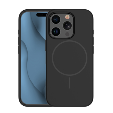SILICON Apple iPhone 15 Pro Silicon Magsafe Hátlap - Fekete tok és táska