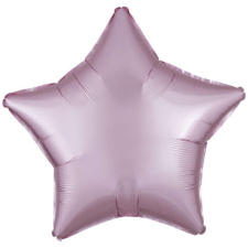  Silk Pastel Pink csillag fólia lufi 48 cm party kellék
