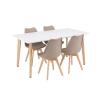  Silla 150 4+1 étkező garnitúra fehér-bézs