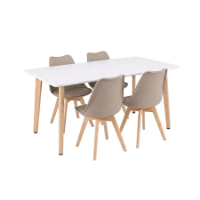  Silla 150 4+1 étkező garnitúra fehér-bézs bútor