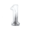  Silver, Ezüst 1-es szám fólia lufi 85 cm