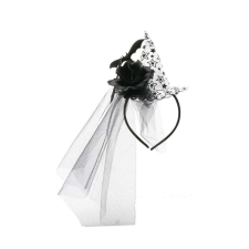 Silver hat with veil, Ezüst fejpánt fátyollal jelmez