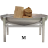 SILVER Mobil tűzrakó rozsdamentes acél 63x63x34,5 cm hordozható tűzrakó tál, tűzrakóhely grillező