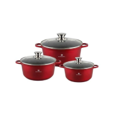  Silver Royal Diamond Tapadásmentes Edényszett (3 db) (Piros) SR-3030-P edény