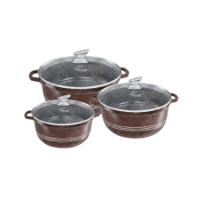  Silver Royal Diamond Tapadásmentes Edényszett (3 db) (Sötét Lila) SR-3030-PR edény