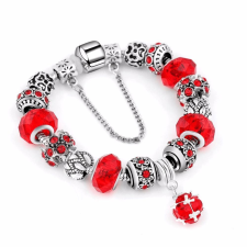 Silver Star női karkötő - red / silver/V 18 (8596544006827) karkötő