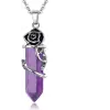 Silver Star Northwind női nyaklánc, rózsa, Amethyst, 45 cm