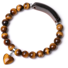 Silver Star Onyxwood női karkötő, barna, Tiger Eye, 21 cm karkötő