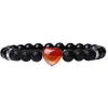 Silver Star Pearlstone női karkötő, fekete, Carnelian, 23 cm