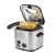 Silvercrest SFM 840 B1 inox, nemesacél 1.2 literes 840W mini olajsütő, 1-2 személyes fritőz fix, tapadásmentes üsttel