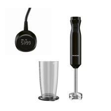 Silvercrest SSMD 1000 A1 inox, nemesacél - fekete 1000W digitális botmixer szett, rúdmixer készlet 700 ml keverőpohárral, LED kijelzővel botmixer