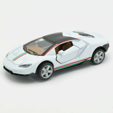 SilverHome Fém Lamborghini Gallardo autómodell - fehér autópálya és játékautó