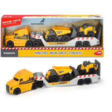 Simba Dickie Volvo: Óriás gépszállító kamion 2 munkagéppel autópálya és játékautó