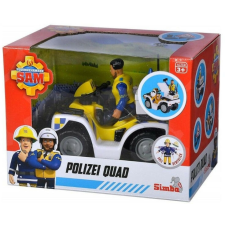 Simba Toys Sam, a tűzoltó: Rendőrségi quad Malcolm figurával (109251093038) autópálya és játékautó