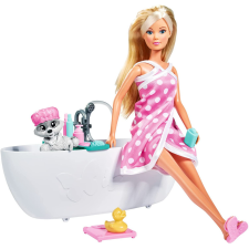 Simba Toys Steffi Love - Steffi barbie baba fürdőszobája mosómedvével baba