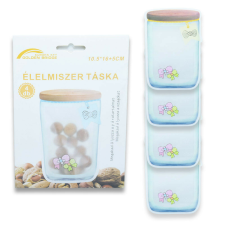 Simítózáras élelmiszer tasak - 4 db / 10,5 x 16 x 5 cm papírárú, csomagoló és tárolóeszköz