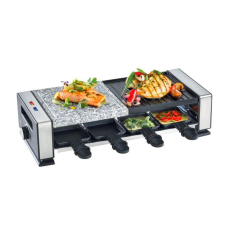 Simpex Basic SRGS 1200 félkőlapos 1200W elektromos 8 személyes raclette grill, raklett grillsütő osztott sütőlappal grillsütő