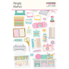 Simple Stories Crafty Things Matrica Sticker Book 12 ív matrica