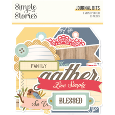 Simple Stories Front Porch Kivágatok Journal Bits & Pieces 1 csomag matrica