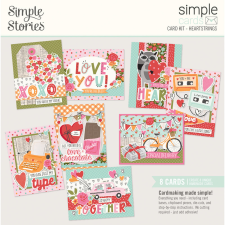Simple Stories Heartstrings Kivágatok Simple Cards Kit 1 csomag matrica
