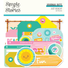 Simple Stories Just Beachy Kivágatok Journal Bits & Pieces 1 csomag matrica