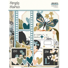 Simple Stories Kivágatok - Big Bits &amp; Pieces - Remember (1 csomag) matrica