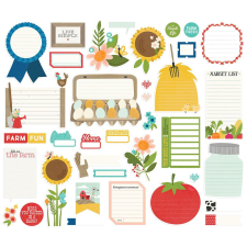 Simple Stories Kivágatok , Journal Bits / Simple Stories Homegrown (1 csomag) matrica