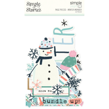 Simple Stories Kivágatok - Simple Pages Pieces - Winter Wonder (1 csomag) matrica