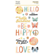 Simple Stories Matrica - Foam Stickers - Boho Sunshine (2 ív) matrica