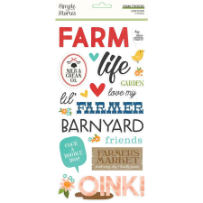 Simple Stories Matrica , Foam Stickers / Simple Stories Homegrown (2 ív) matrica