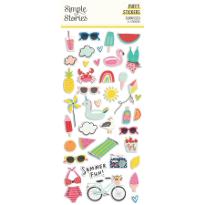 Simple Stories Matrica , Puffy Stickers / Simple Stories Sunkissed (1 ív) matrica