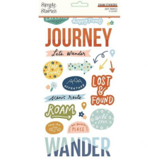 Simple Stories Matrica , Simple Stories Safe Travels / Foam Stickers - (1 ív) matrica