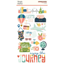 Simple Stories Pack Your Chipboard matrica Chipboard Stickers 1 ív matrica