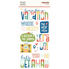 Simple Stories Pack Your Matrica Foam Stickers 2 ív matrica