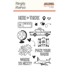 Simple Stories Pack Your Szilikonbélyegző Clear Stamps 1 csomag bélyegző