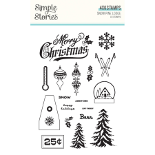Simple Stories Snow Pine Lodge Szilikonbélyegző Clear Stamps 1 csomag bélyegző