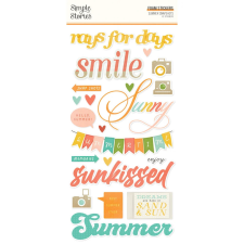 Simple Stories Summer Snapshots Matrica Foam Stickers 2 ív matrica