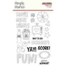 Simple Stories Szilikonbélyegző , Clear Stamps / Simple Stories Family Fun (1 csomag) bélyegző
