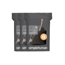  simplehuman CW0555 Q-típusú szagsemlegesítő szemetes zsák (60 db) tisztító- és takarítószer, higiénia