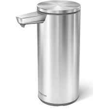 SimpleHuman Érintésmentes szappanadagoló, 266 ml, csiszolt rozsdamentes acél, újratölthető fürdőszoba kiegészítő