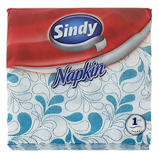 Sindy Szalvéta SINDY 1 rétegű 45 lapos 33x33 cm türkiz motívumos party kellék