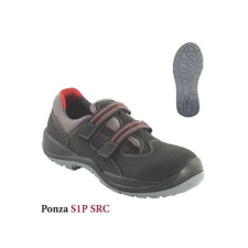 SIR SAFETY Ponza S1P Védőszandál (fekete/szürke/piros, 45) munkavédelmi cipő