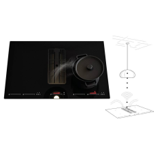 Sirius - S-DDH6 AUTOMATIC elszívó indukciós főzőlappal, fehér SENSE lámpával főzőlap