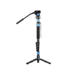 Sirui P-325FS carbon monopod 3 lábú állványtalppal és VA-5 fluid videófejjel monopod