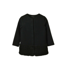 Sisley fekete, elegáns lány kabát – 130 cm gyerek kabát, dzseki