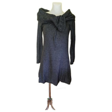  SisteS szürke bő nyakú női ruha (méret: S/M)