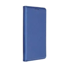 SIX Samsung Galaxy A41 tok, Kinyitható, Mikroszálas, Kártyatartó, Állvány funkció, SIX Smart, Kék tok és táska