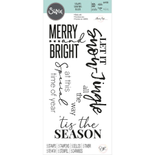 Sizzix szilikonbélyegző 664938, Festive Sentiments #2 / Sizzix Clear Stamps (1 csomag) bélyegző