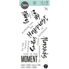 Sizzix szilikonbélyegző 665404, Sunnyside Sentiments #1 / Sizzix Clear Stamps (1 csomag) bélyegző